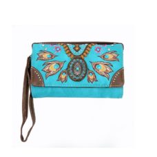 Ladies Teal Western themed purse